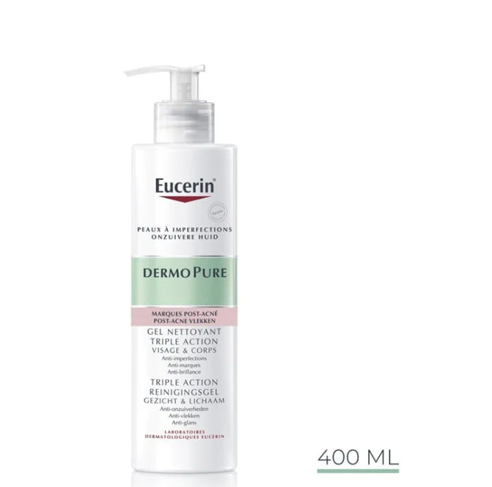 EUCERIN DermoPure Gel Nettoyant Triple Action disponible chez Nenupara.